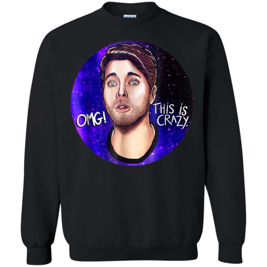 AGR Shane Dawson OMG This is crazy Shirt G180 Gildan Crewneck Pullover Sweatshirt  8 oz.