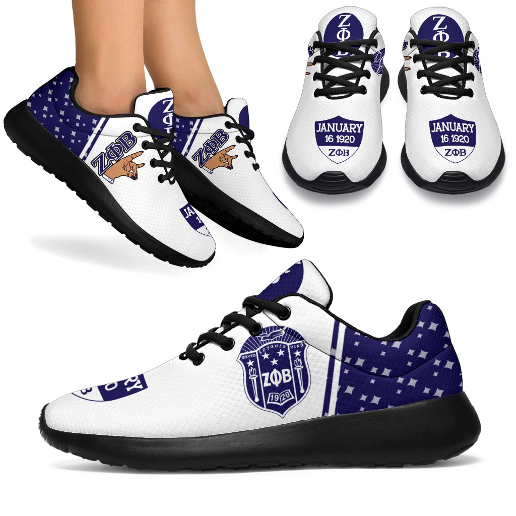 Zeta Phi Beta Hand Sign Sport Sneakers A31