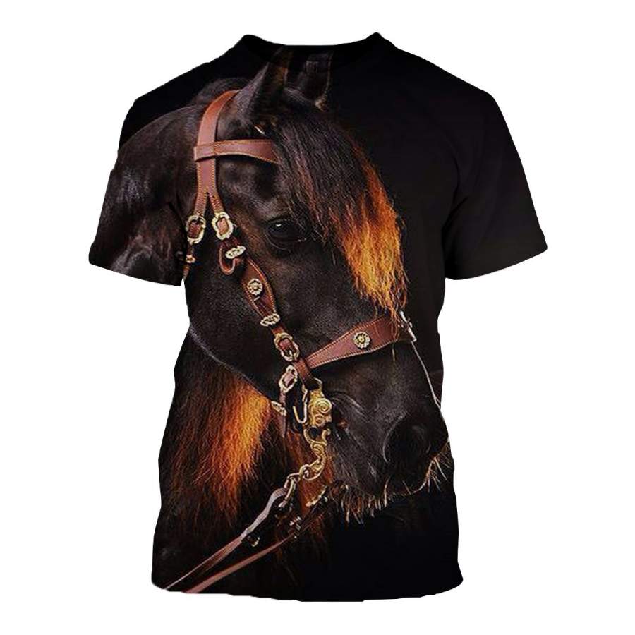 3D All Over Printed Horse T Shirt Hoodie 1812020