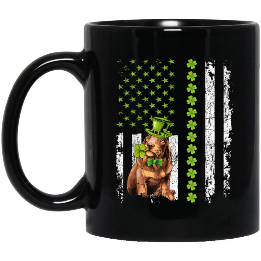 Funny Vintage Dachshund StPatricks Day Shamrock Gift Mug