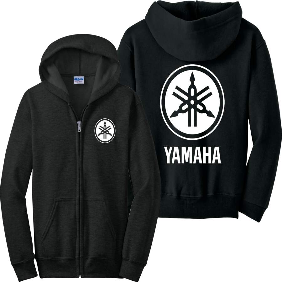 Yamaha Zip Up Hoodie Racing Custom Race Bikes JDM Zipper Sweatshirt