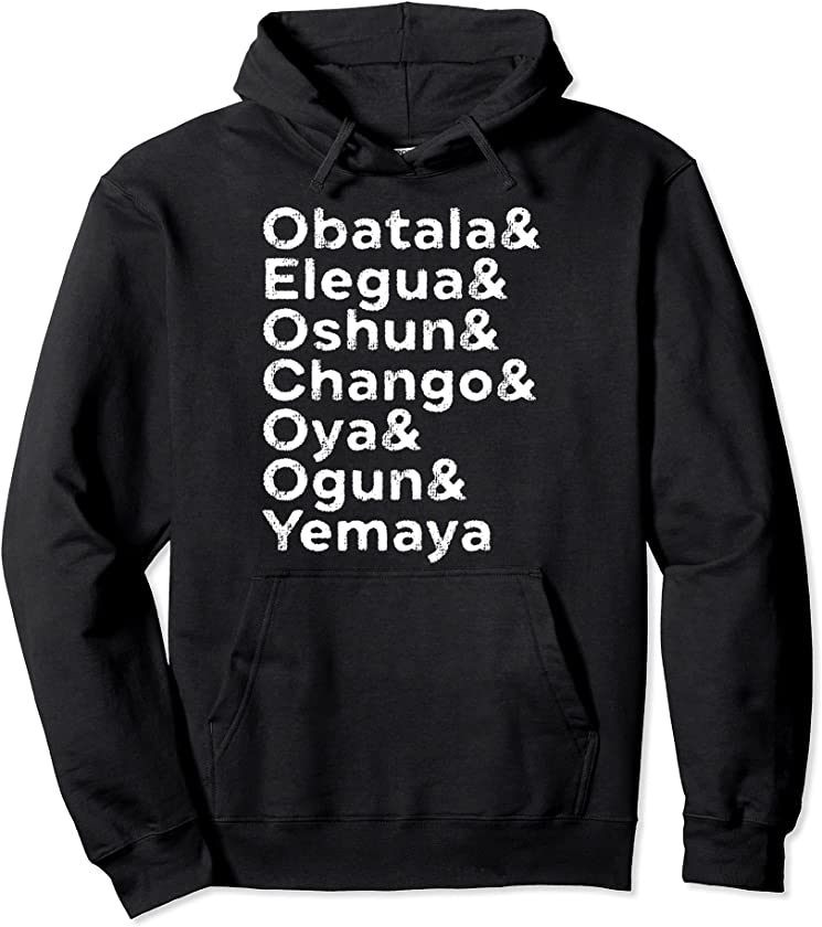 Seven African Gods Powers Obatala Orisha Spirits Santeria Pullover Hoodie