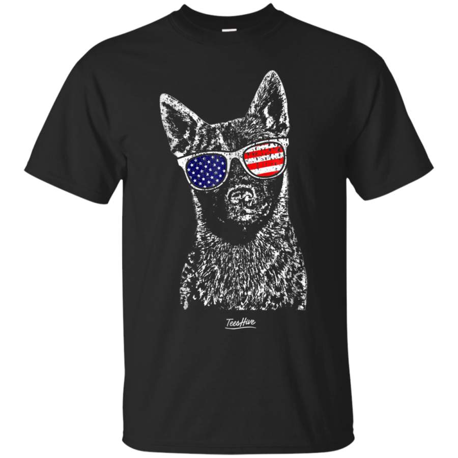 AGR Australian Cattle Dog American Flag Blue Heeler T Shirt