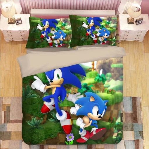 Sonic The Hedgehog 11 Duvet Cover Pillowcase Home Decor 3D Bedding Set 6559