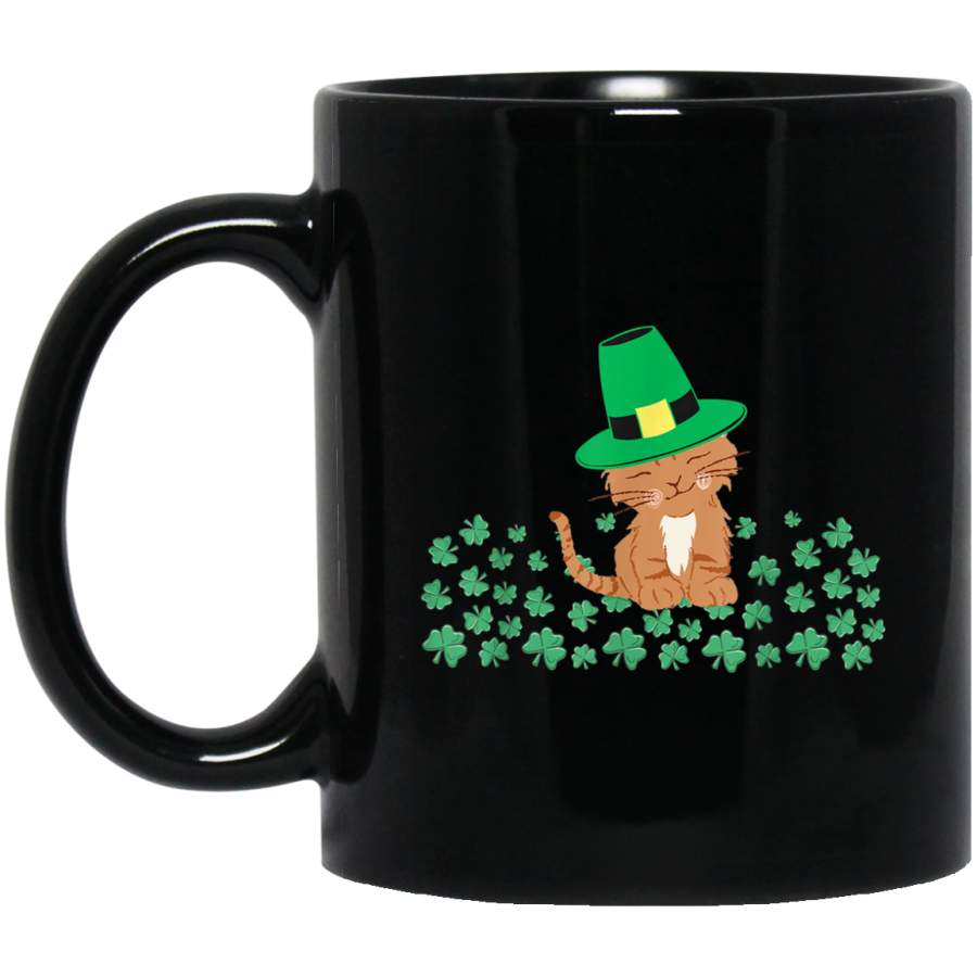 Leprechaun Clover Cat Kitten St Patricks Day Gift Mug