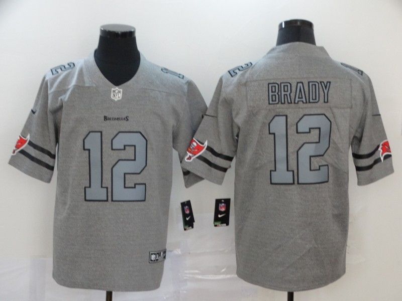 Tampa Bay Buccaneers Tom Brady #12 2020 NFL Grey Jersey Jersey