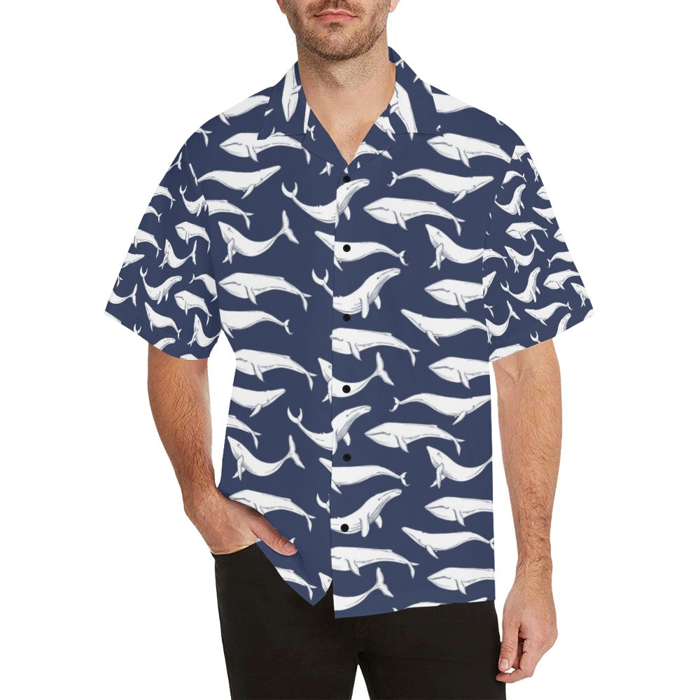 Whale Print Design Lks308 Hawaiian Shirt