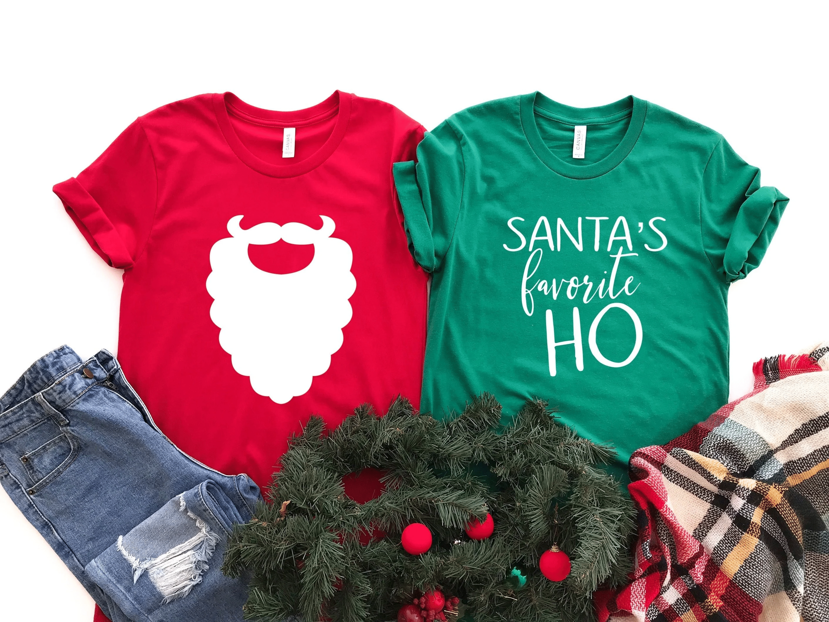 Couple Shirts Santa Claus – Santa’S Favorite Ho Matching Couple, Valentine Gifts, Christmas Gift Graphic Unisex T Shirt, Sweatshirt, Hoodie Size S – 5Xl