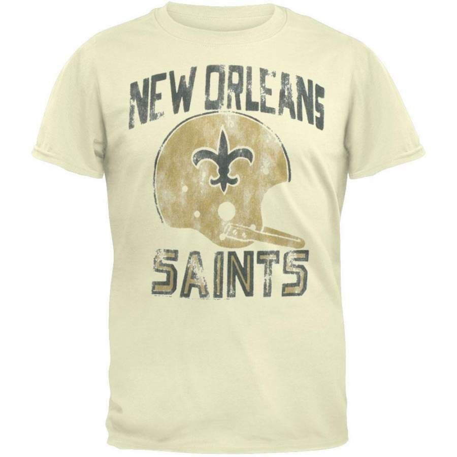 New Orleans Saints – Distressed Helmet Soft T-Shirt