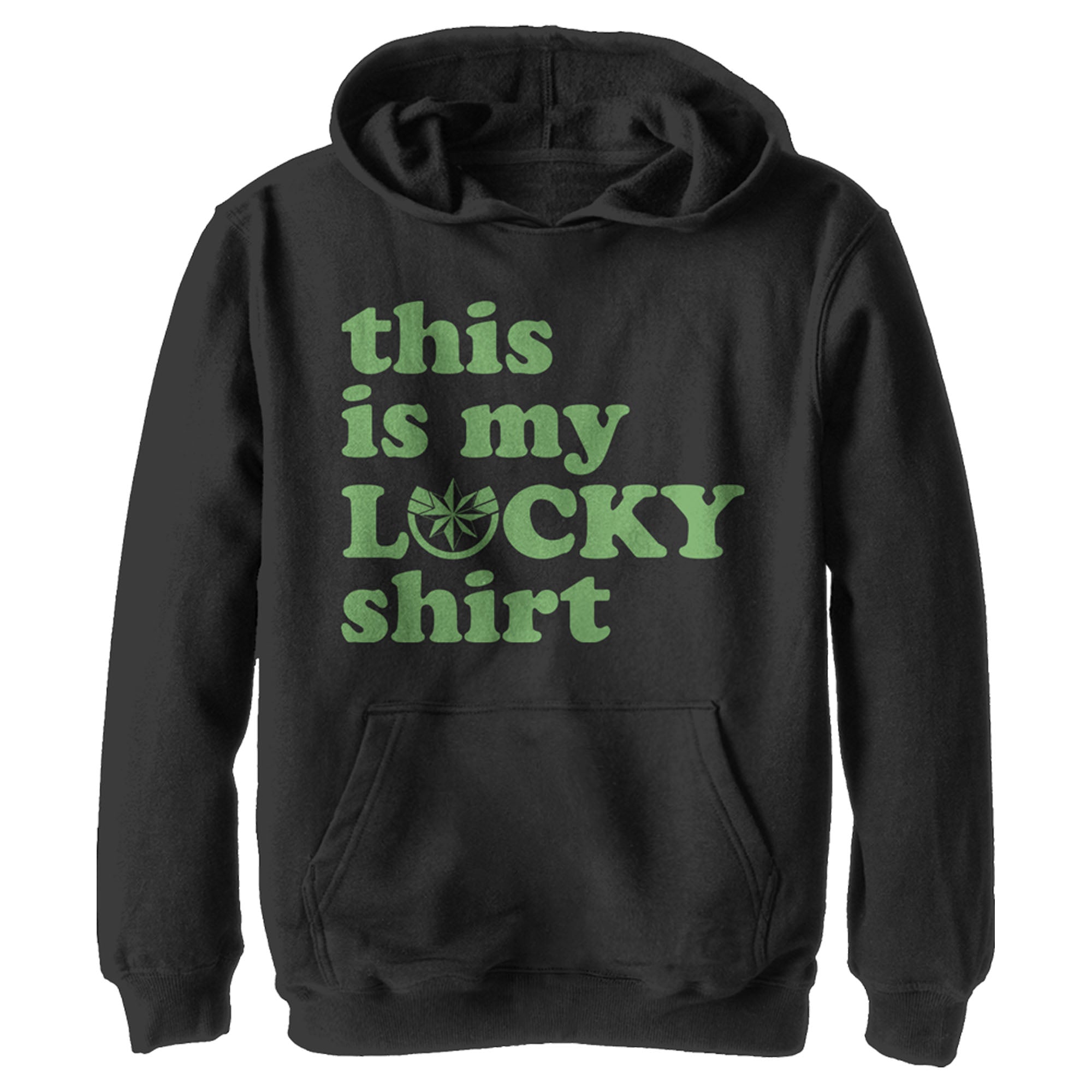 Boy’S Marvel Captain Marvel St. Patrick’S Day This Is My Lucky Shirt Pull Over Hoodie