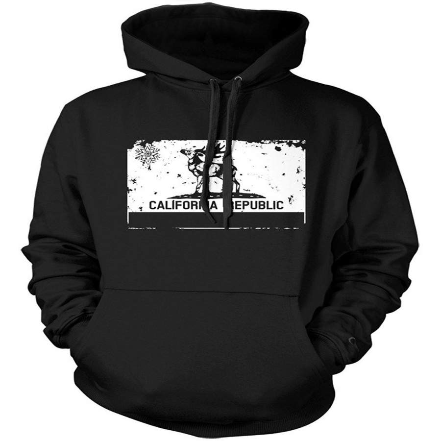 Manateez Merry Christmas California Republic Reindeer Hoodie