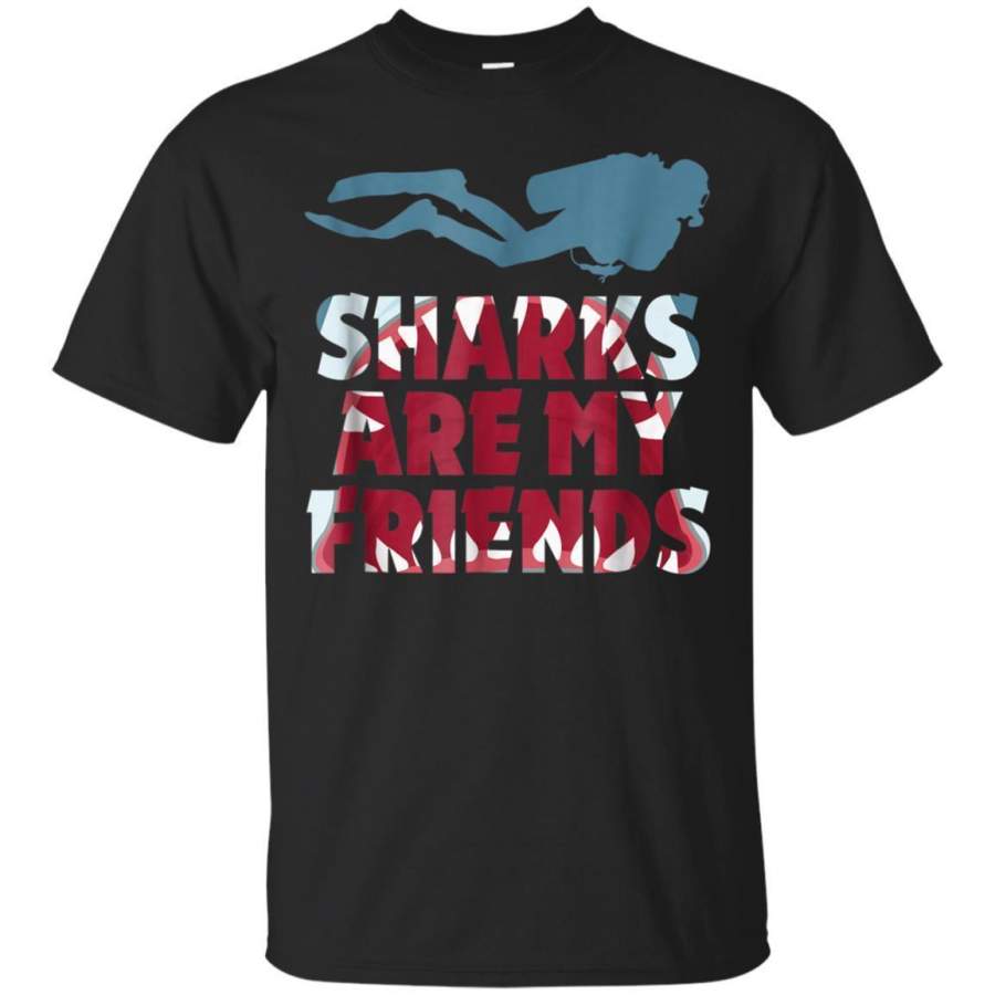 AGR Sharks Are My Friends Stop Shark Finning Scuba Divers Shirt Jaq T-shirt