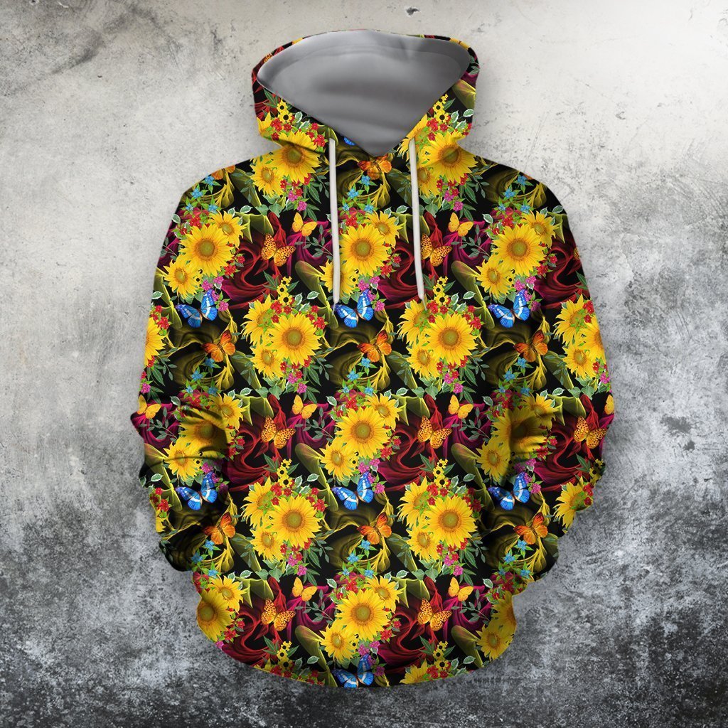 All Over Printing Beautiful Sunflower Hoodie