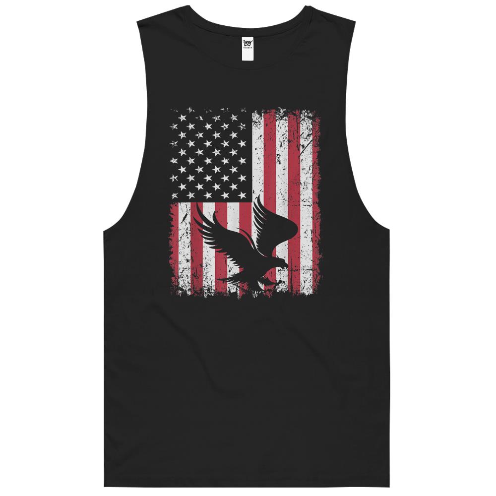 American Flag Eagle Animal Vintage 4th Of July Gift Tank Top