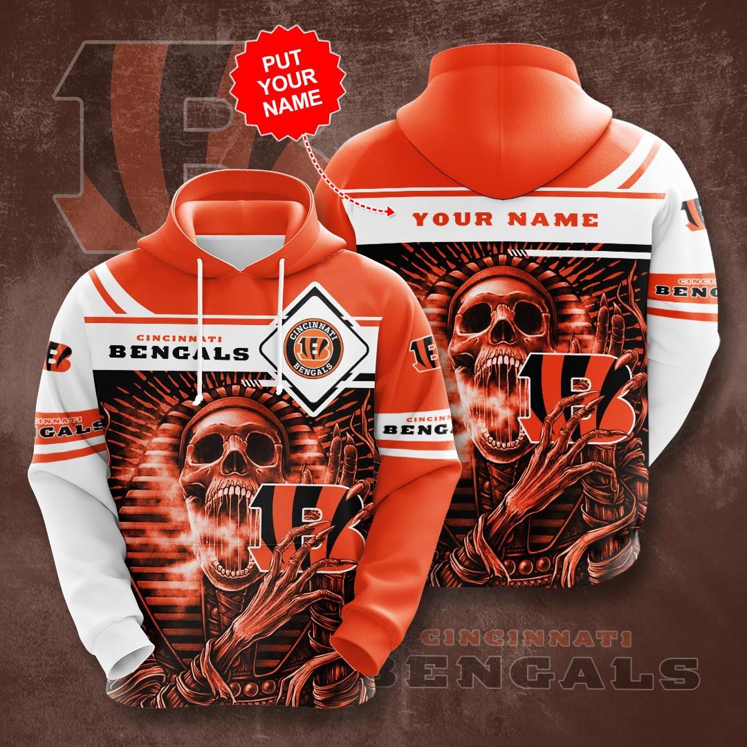 Personalized Cincinnati Bengals No414 Custom Hoodie 3D Size S To 5Xl