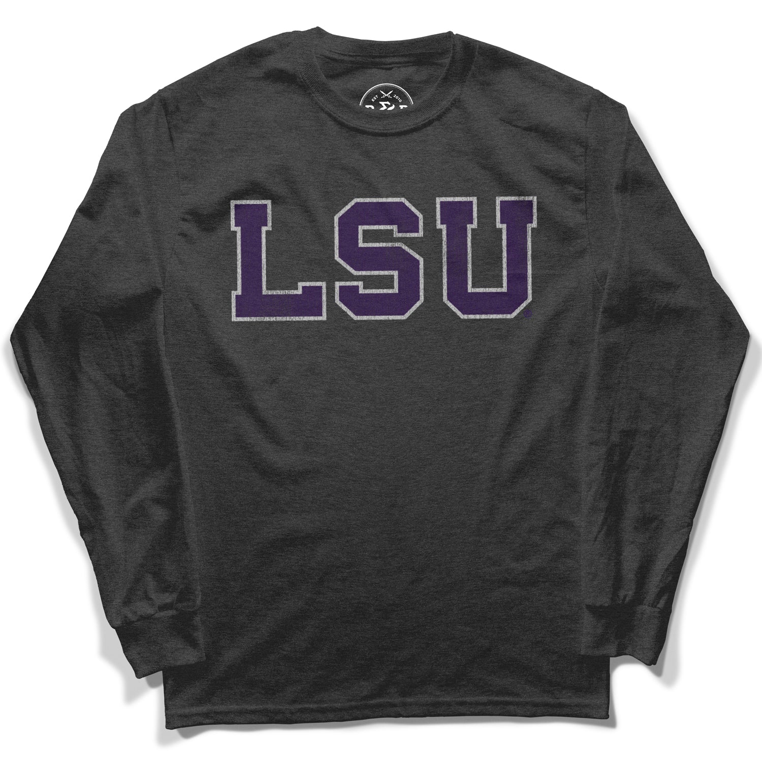 B&B Dry Goods Lsu Tigers Athletic Block Long Sleeve T-Shirt – Charcoal