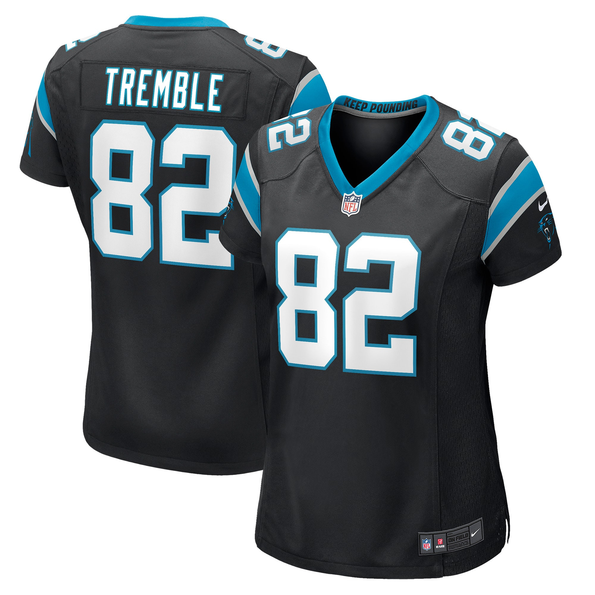 Tommy Tremble Carolina Panthers Womens Game Jersey – Black NFL