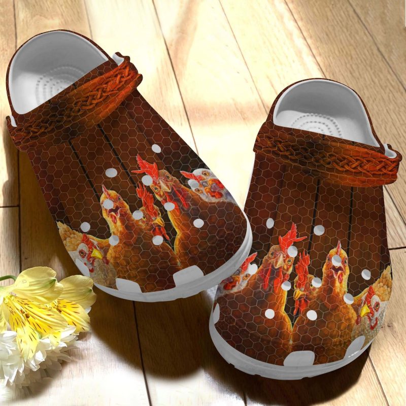 Barn Chicken Custom Shoes For Mother Day – Chickens Outdoor Shoes Gifts For Mom Dad