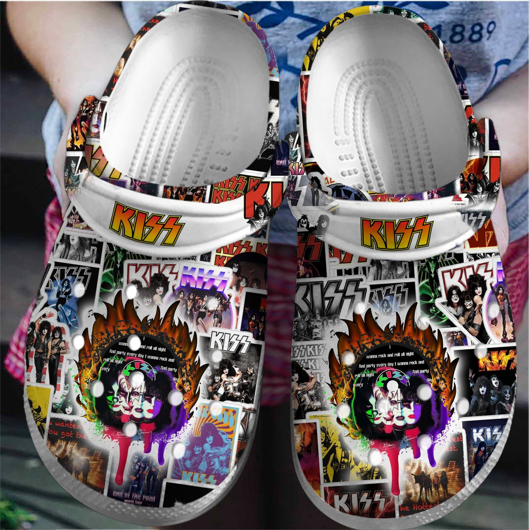 Kiss Crocss Clogs For Men Women And Kid 4G5S15Fd