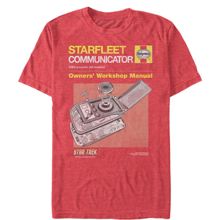 Star Trek Men’s Starfleet Communicator Manual  T Shirt