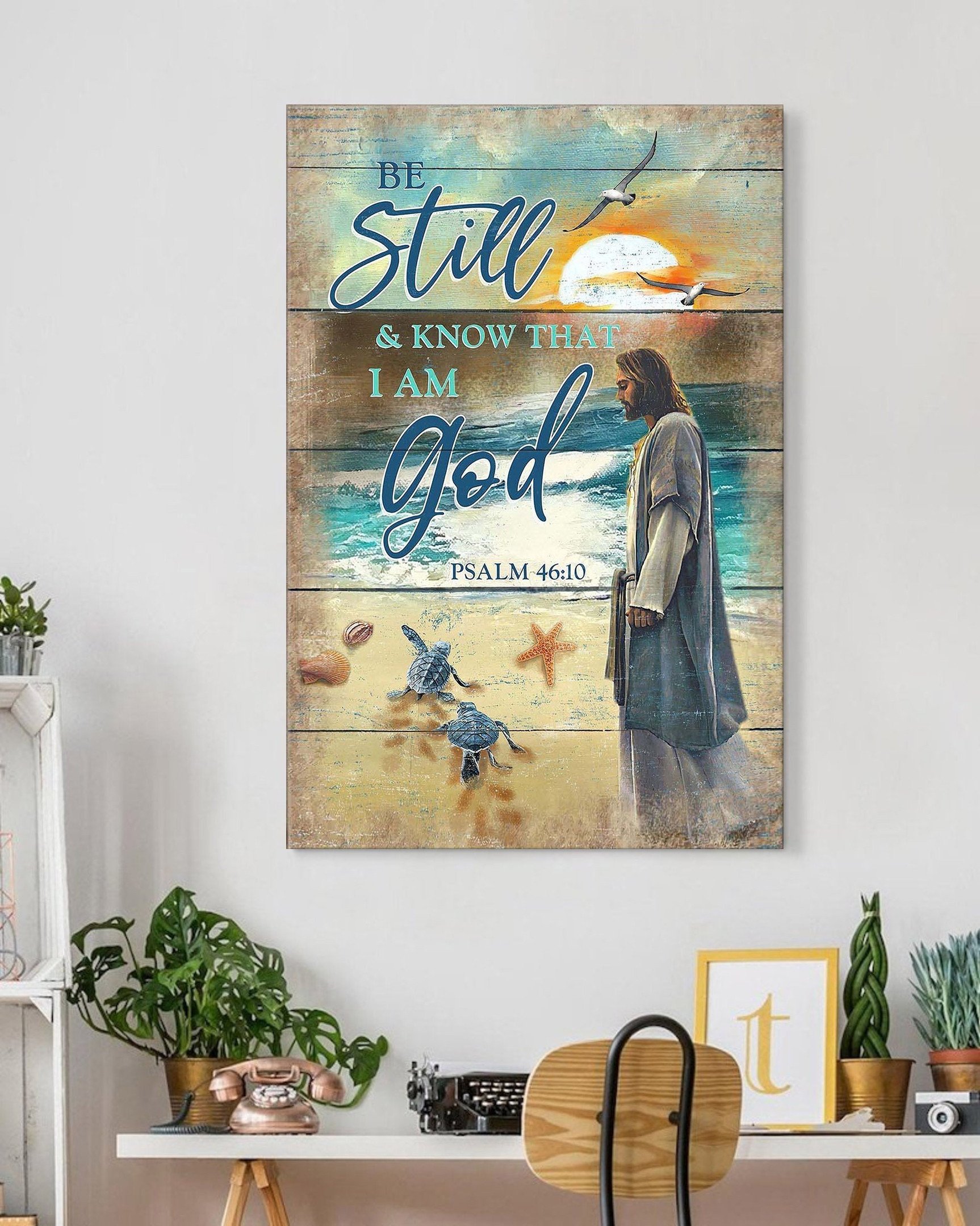 & Canvas – Be Still And Know That I Am God Canvas, Jesus Canvas – Wall Art Decor- Home Decor – Canvas Decoration