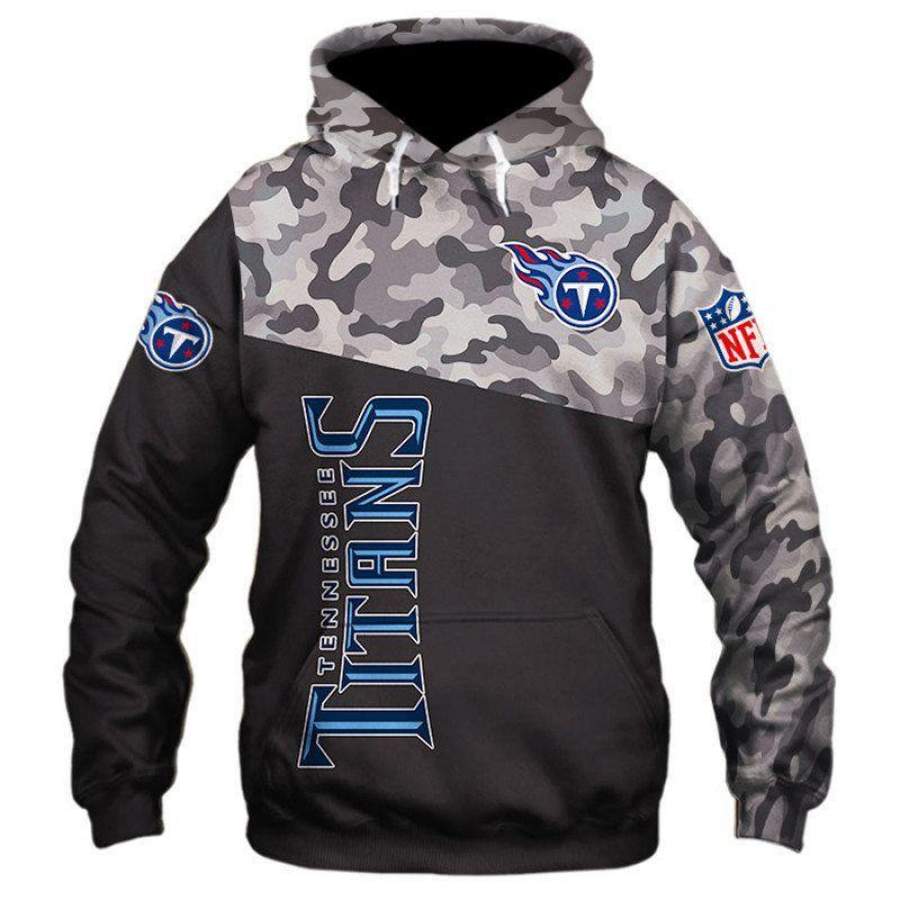 Tennessee Titans Military Hoodie Unisex 3D All Over Print