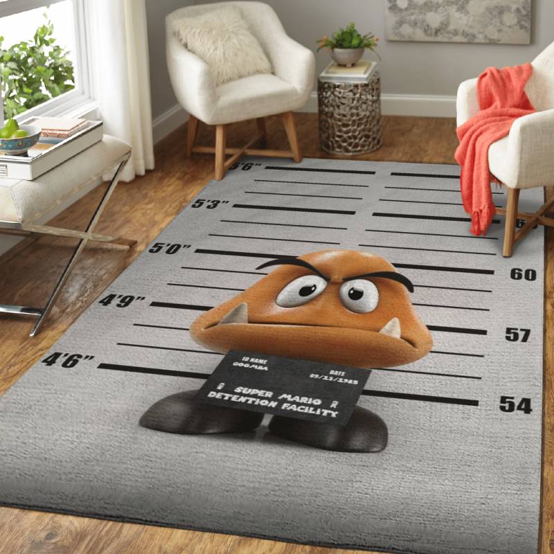 Mario Goomba Anime Art Funny Area Rug – Carpet