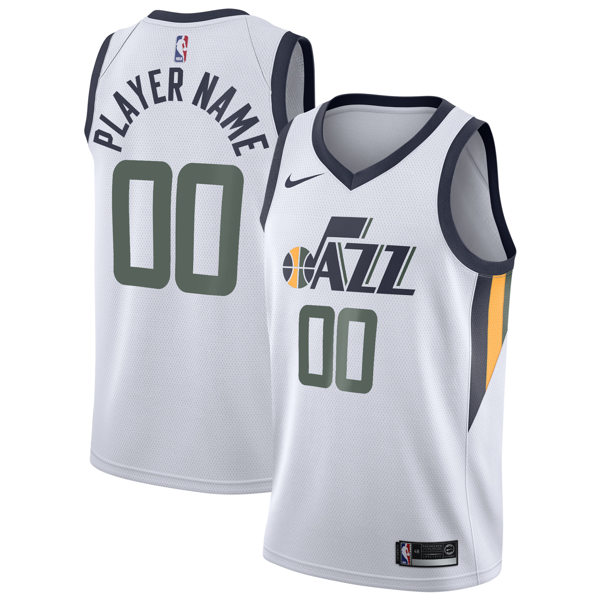 Utah Jazz 2020/21 Swingman Custom Jersey – Association Edition – White