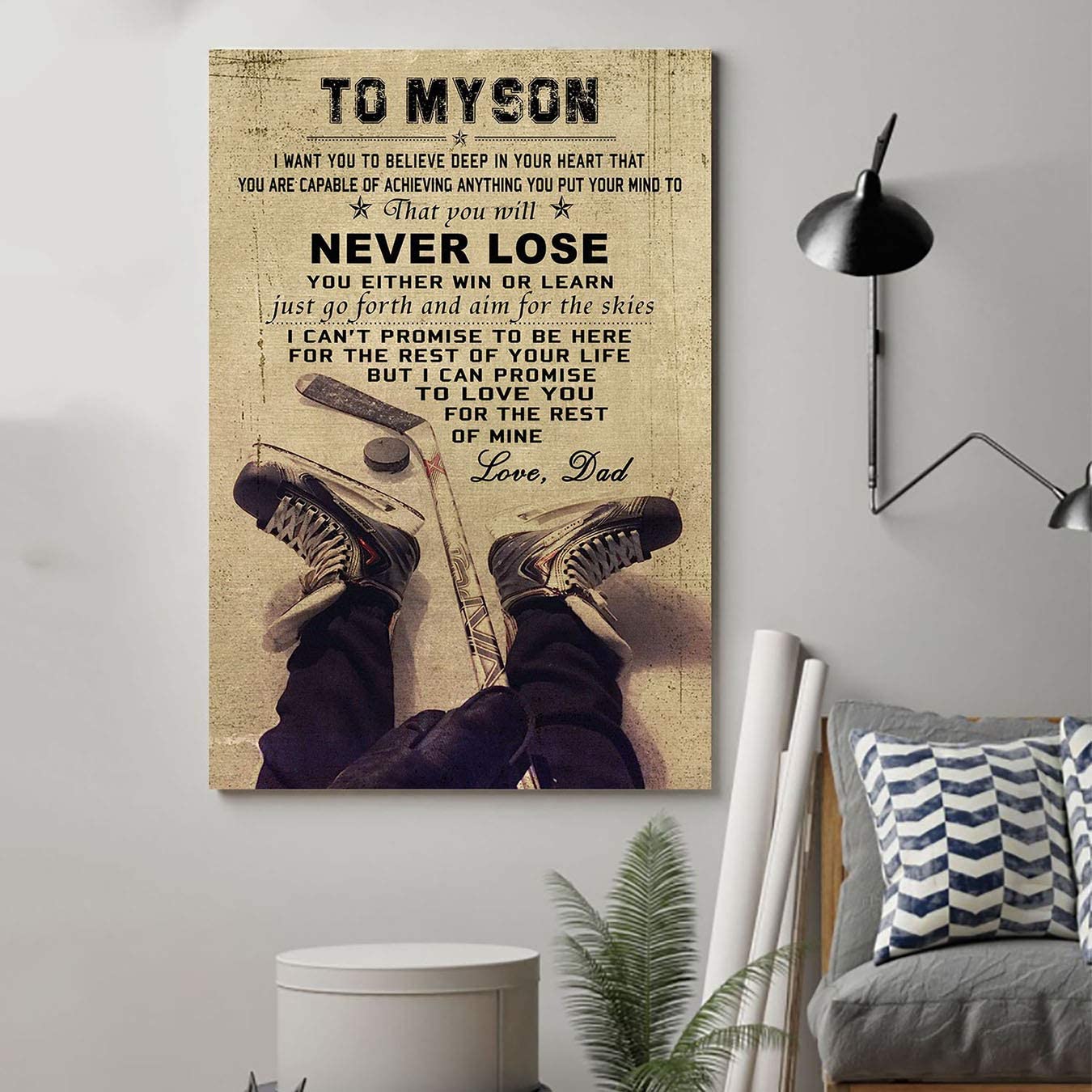 Posters-Hn Hockey Poster – Dad to Son – Never Lose-SP