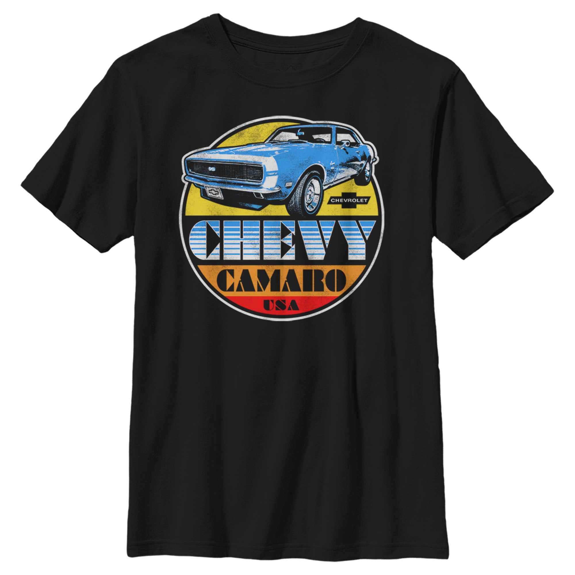 Boy’S General Motors Chevy Camaro Ss Retro Cruising Circle T-Shirt