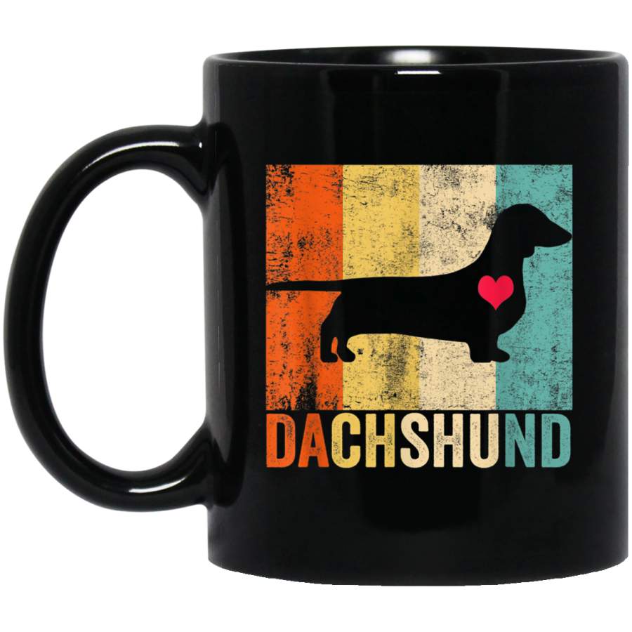 Dachshund Love Doxie Wiener Dog Vintage Retro Lover Gifts Mug