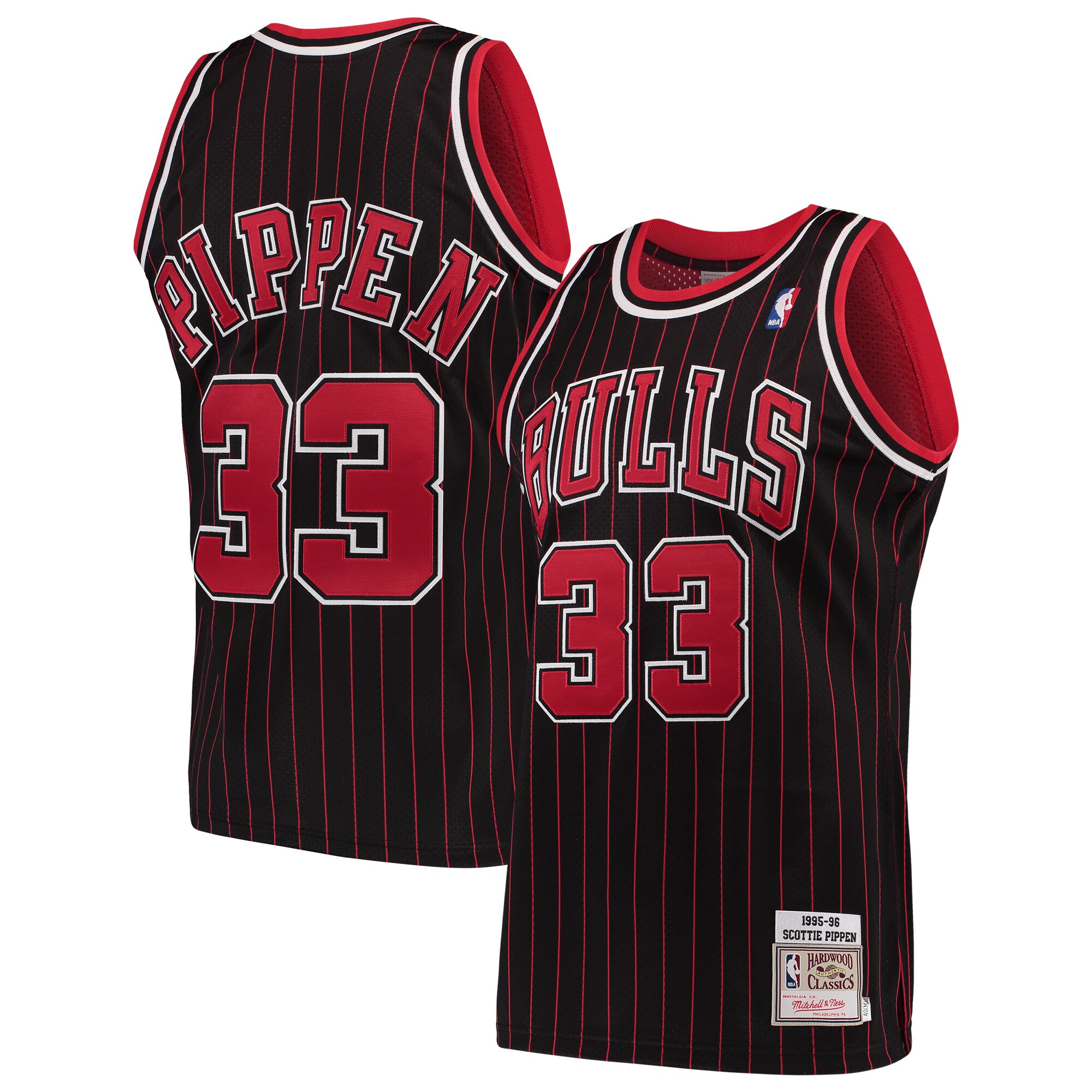 Scottie Pippen Chicago Bulls Mitchell & Ness 1995/96 Hardwood Classics Authentic Jersey – Black