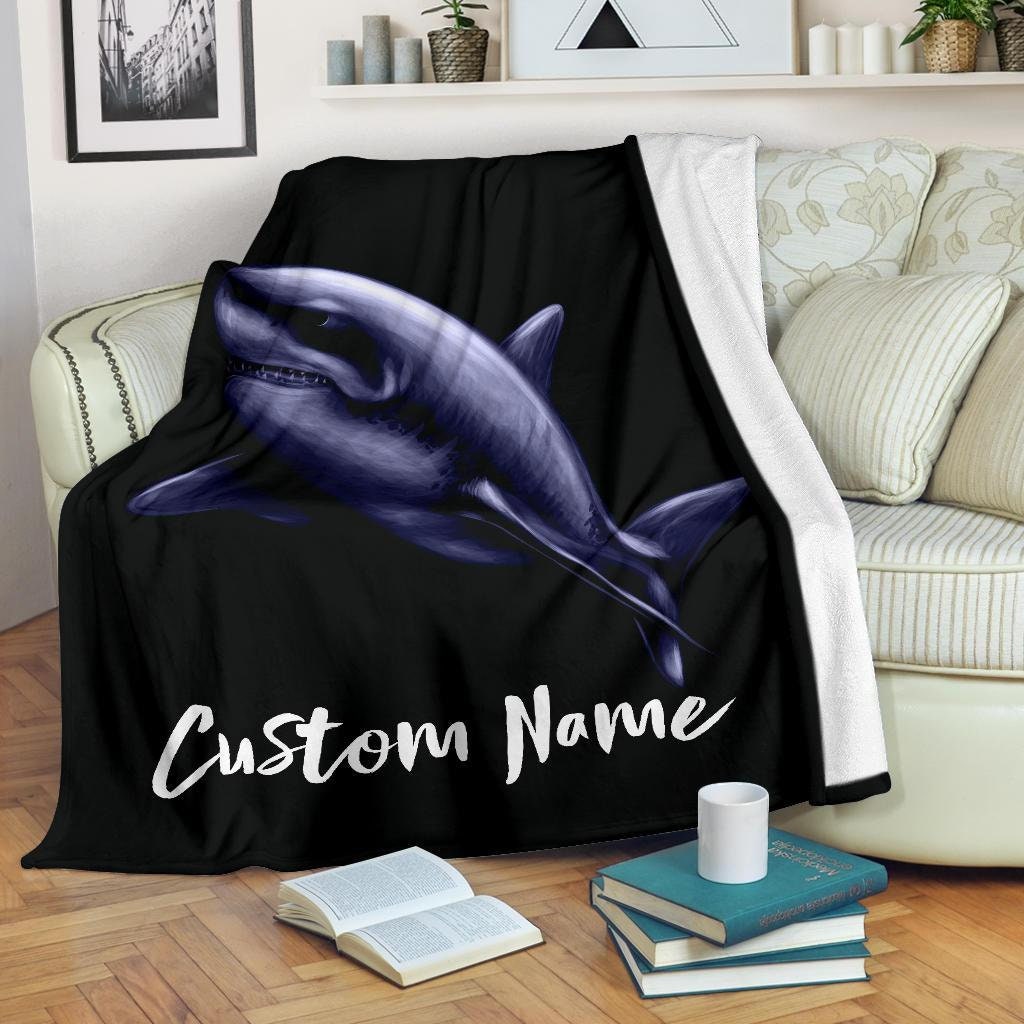 Shark Blanket – Shark Throw Blanket – Shark Fleece Blanket – Shark Adult Kid Blanket – Shark Gifts Her Him