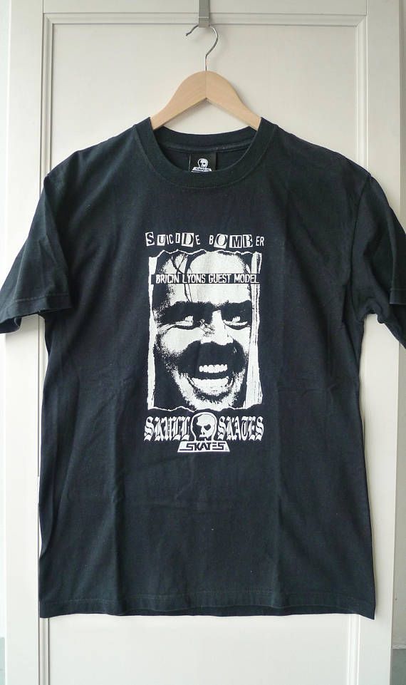 Vintage 1990S Skull Skates Bricin Lyons Nos Shirt