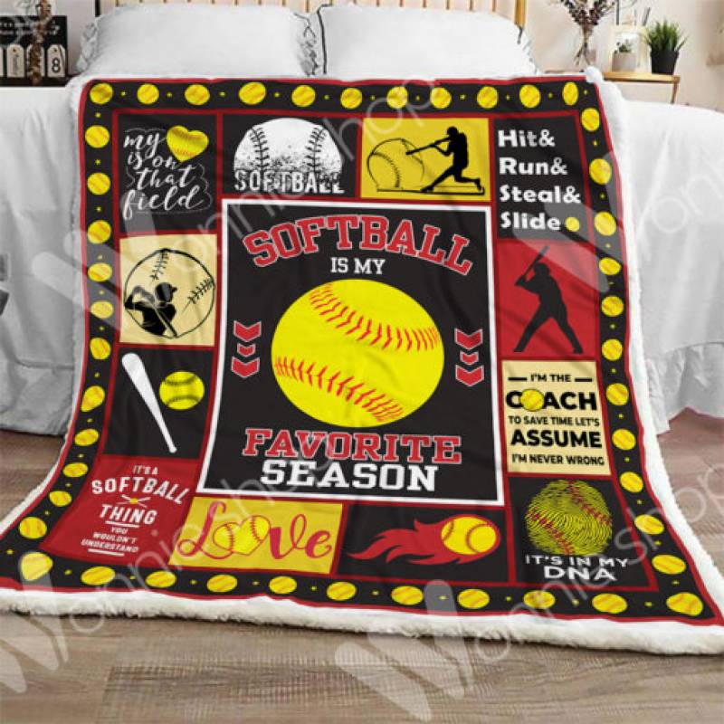 Softball Sherpa Blanket OCT1502 77O58