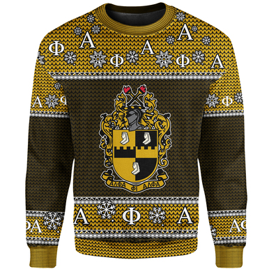 Christmas Alpha Phi Alpha Sweatshirt – Custom Fraternity Logo Sweatshirt