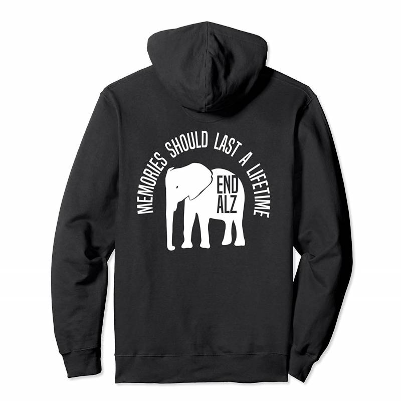 Memories Matter Hoodie Elephant and text Alzheimer ALZ