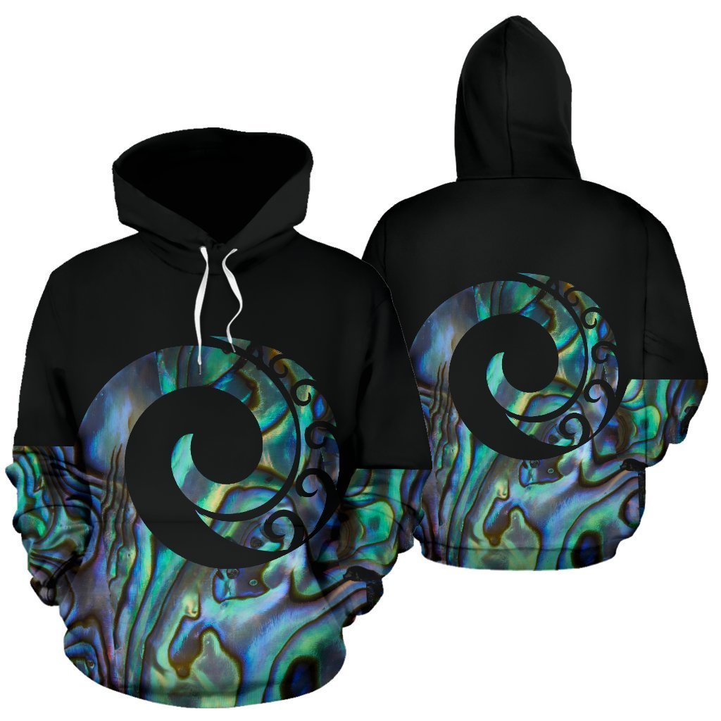 Paua Shell Koru Style New Zealand Hoodie PL160