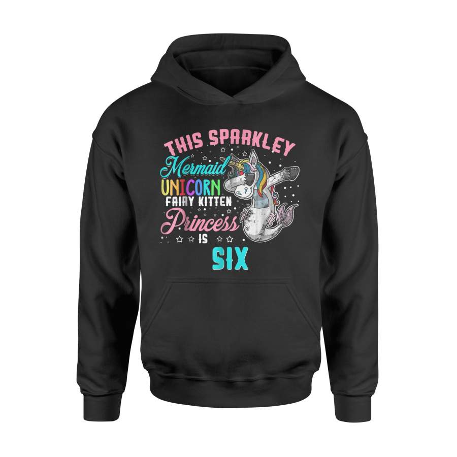 Dabbing Mermaid Unicorn Fairy Kitten Princess Six Hoodie