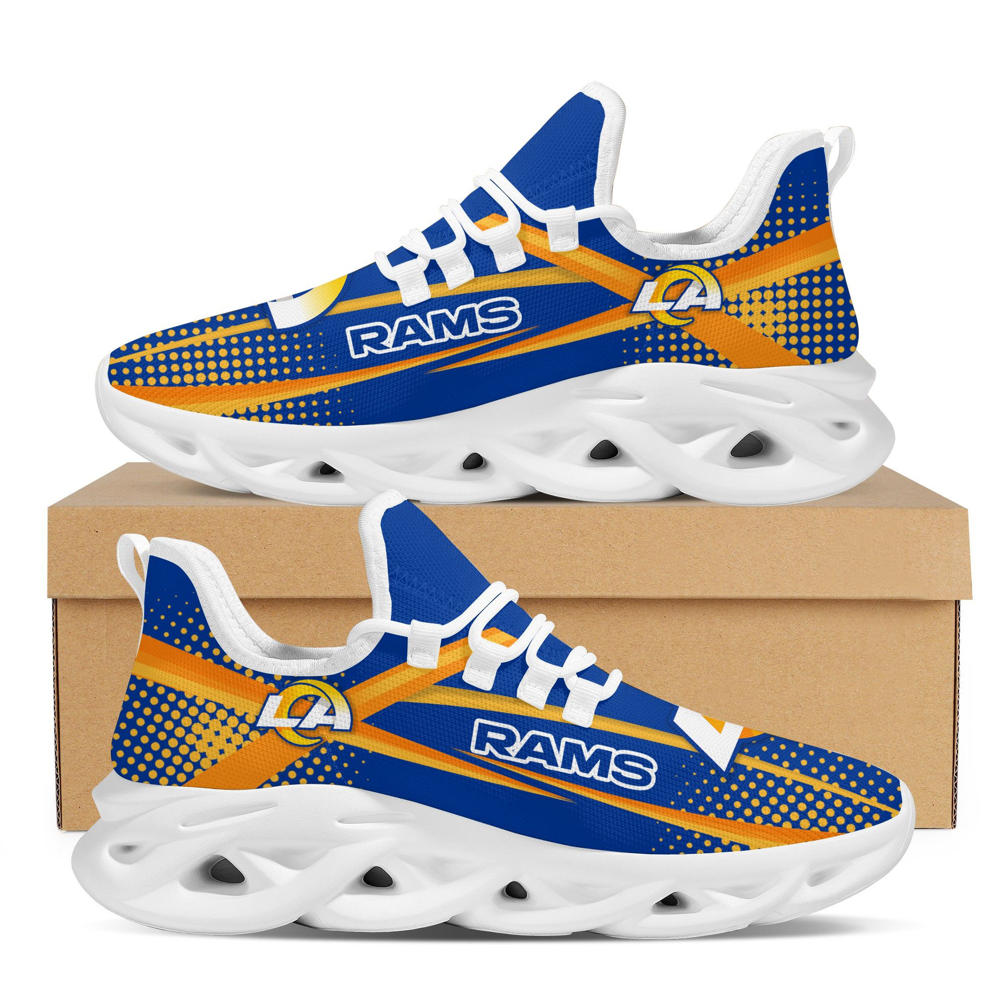 Los Angeles Ramsfootball Team Symbol Geometric Sporty Max Soul Sneakers Shoes Footwear For Men And Women