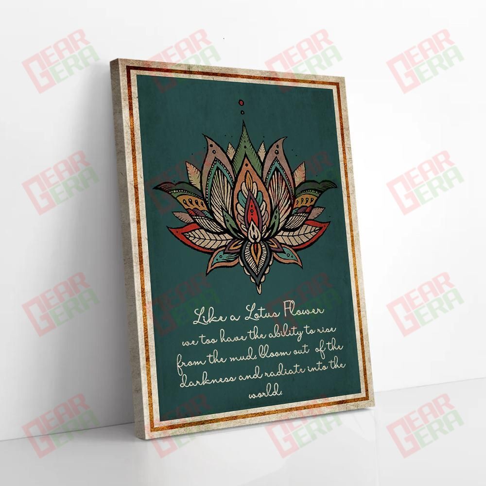 Canvas Painting Like A Lotus Flower We Too Have The Ability To Rise Yoga Canvas Pretty Living Room Bedroom Bathroom Home Decoration