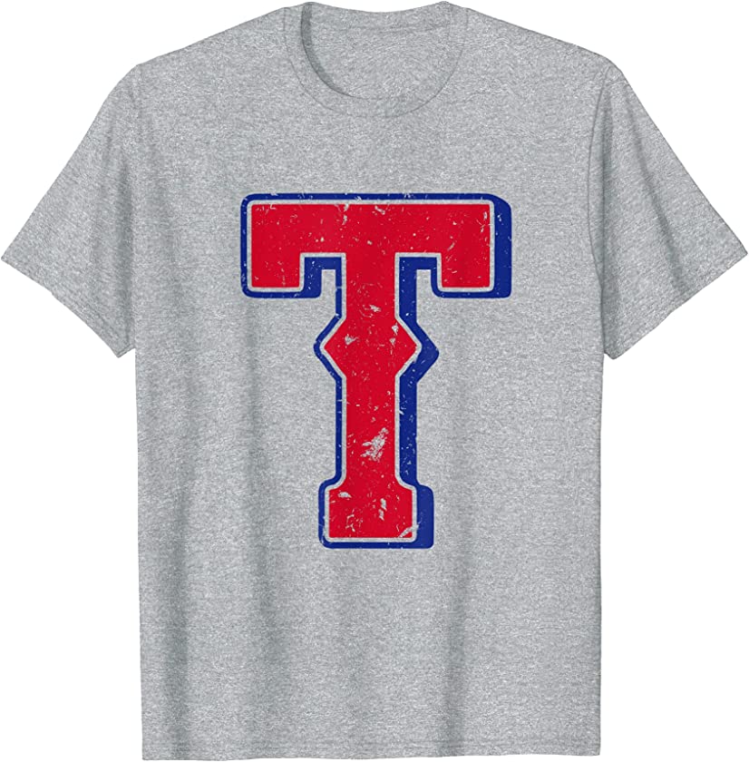 Vintage Texas Baseball T Distressed Game Day T-Shirt