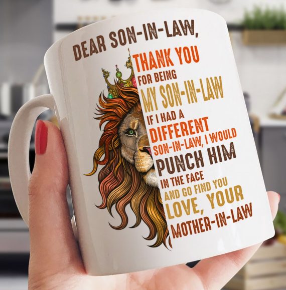 Thank You For Being My Son In Law Lion Mug Nhd