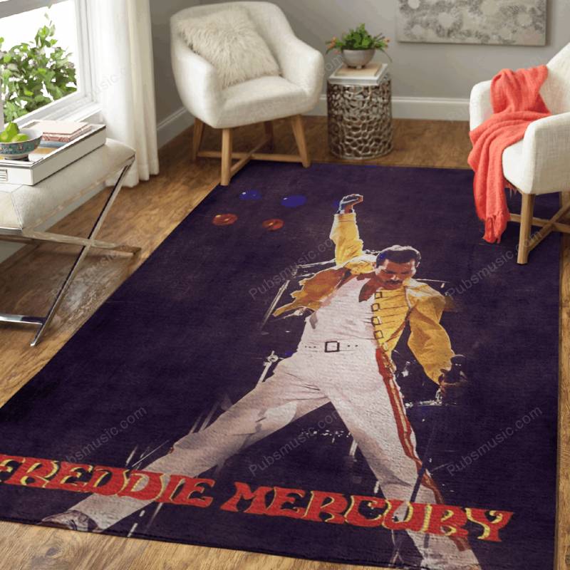 Freddie Mercury  – Retro Portraits Area Rug Carpet