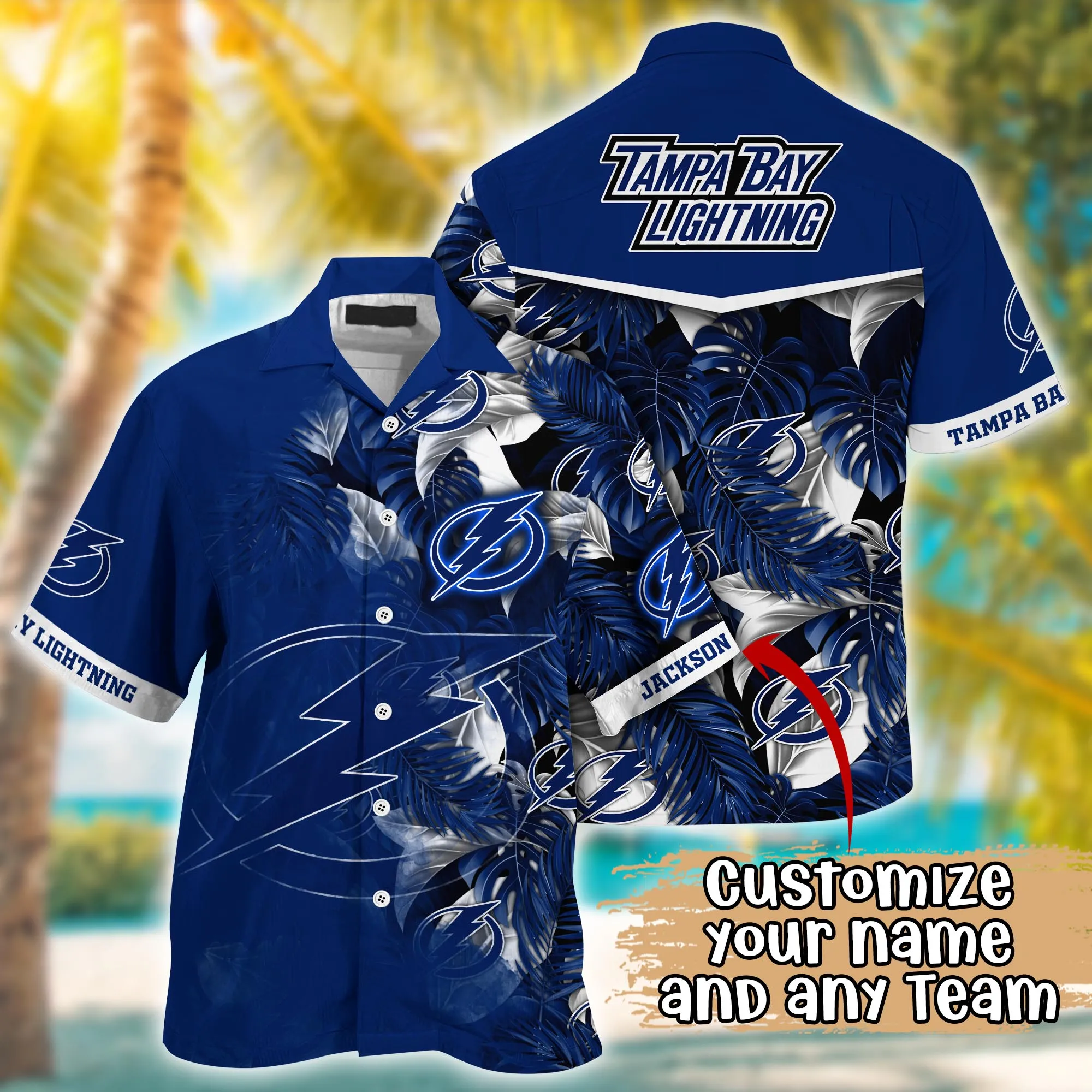 Tampa Bay Lightning Nhl Summer Hawaii Shirt And Tshirt Custom Aloha Shirt