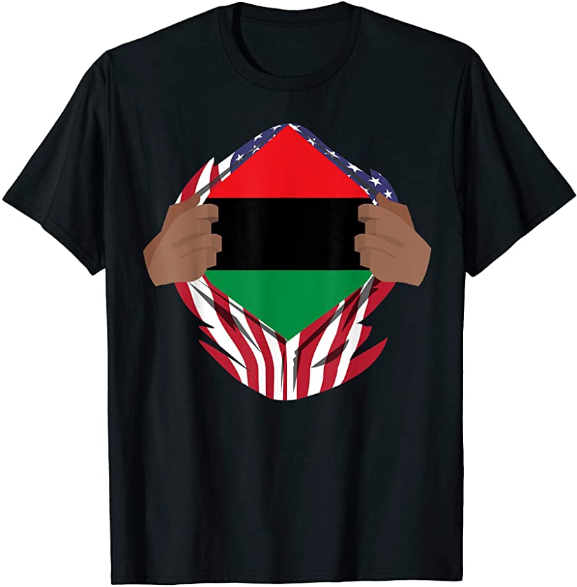 Unia Flag Pan African Proud Black American Pan African Unia T-Shirt