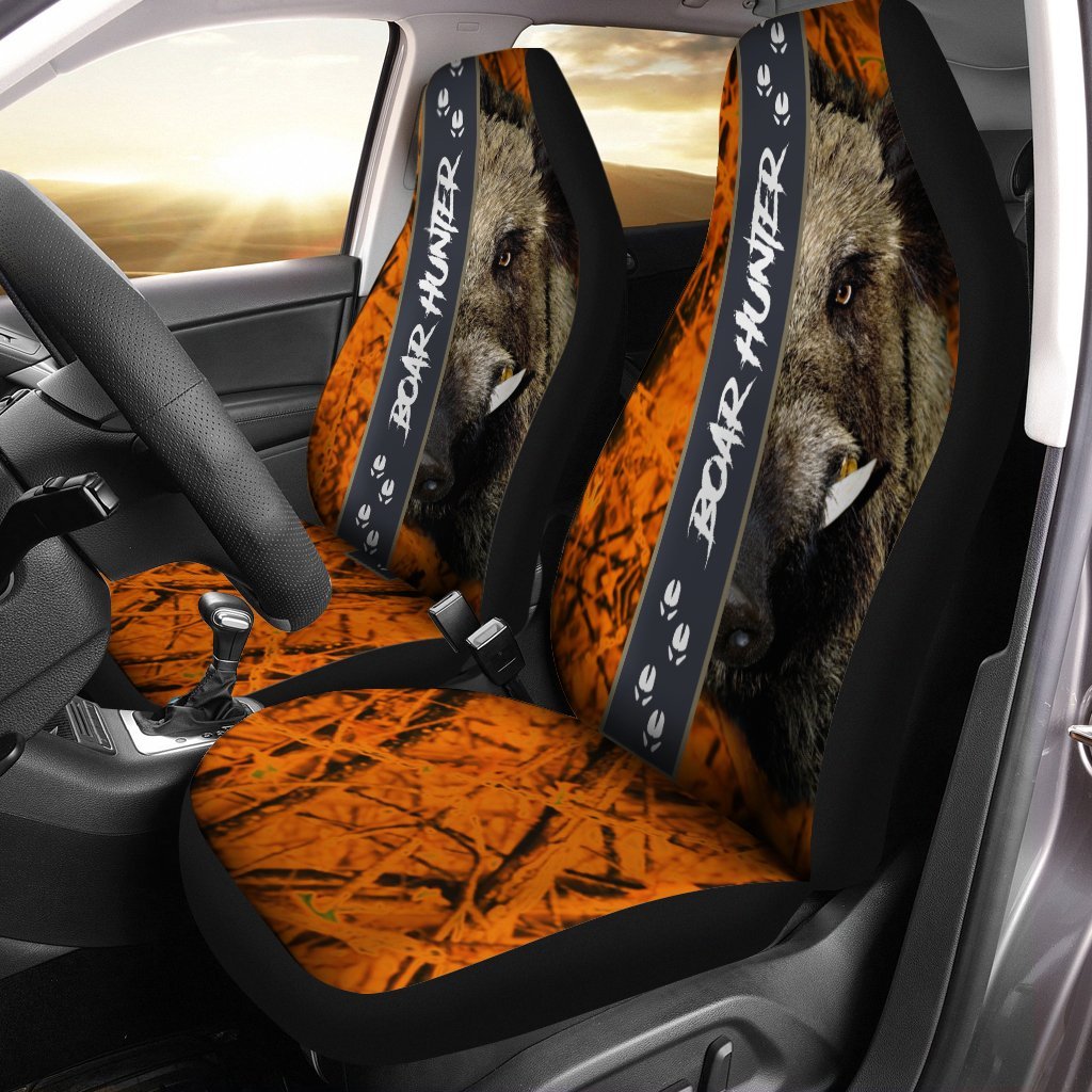 Boar Hunting Car Seat Cover