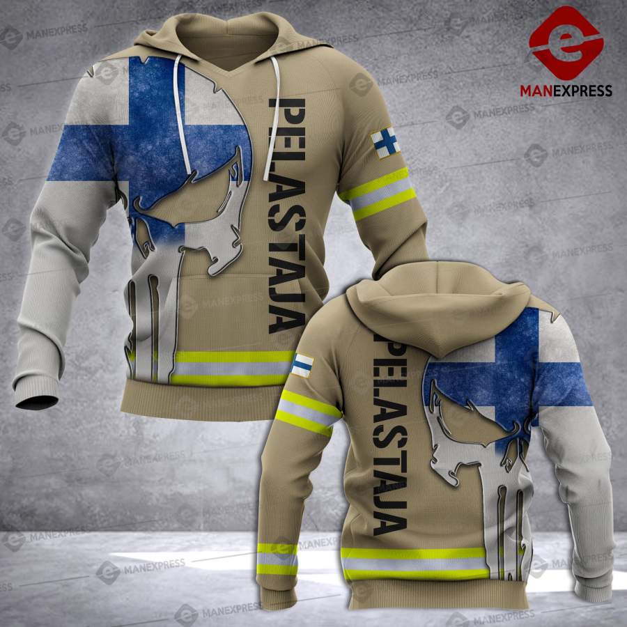 Finnish Firefighter 3D printed hoodie UCV Finland