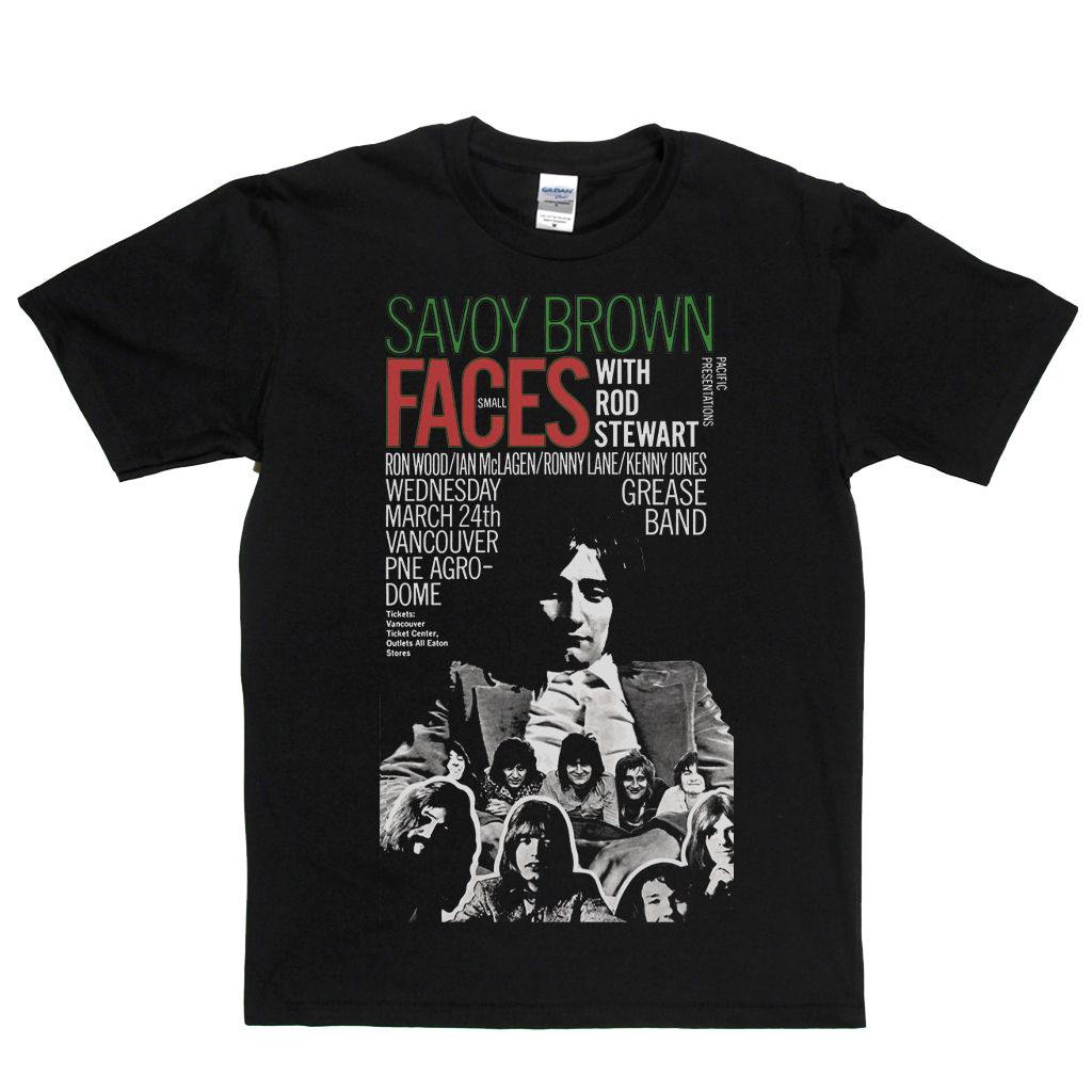 Rod Stewart With Small Faces Savoy Brown Poster T-Shirt