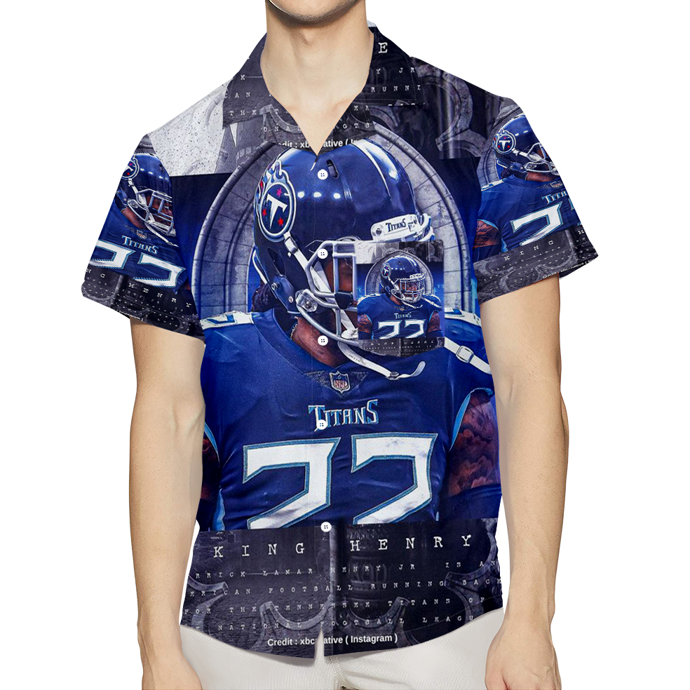 Tennessee Titans Derrick Henry5 3D All Over Print Summer Beach Hawaiian Shirt With Pocket